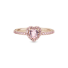 Anillo Con Un Recubrimiento En Oro Rosa De 14k Corazón Brillante Rosa Elevado