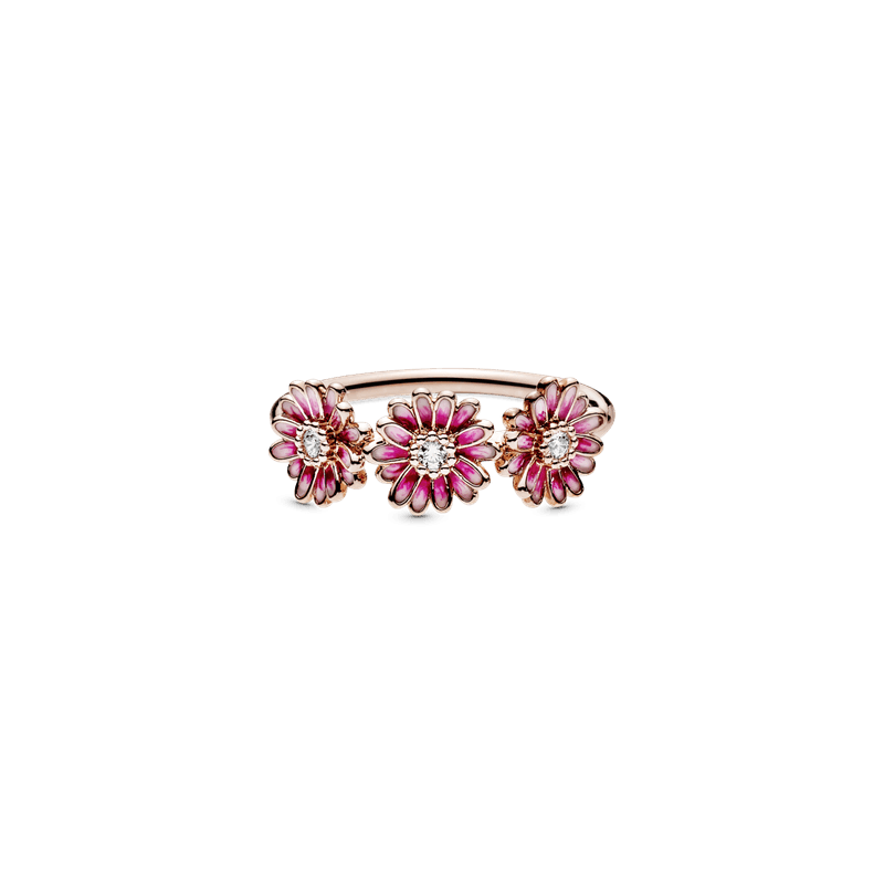 Collar Trío de Margaritas rosa