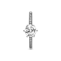Anillo Corona deslumbrante transparente