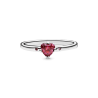 Anillo Corazón rojo reluciente