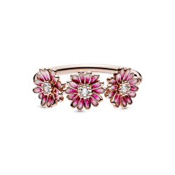 Collar Trío de Margaritas rosa