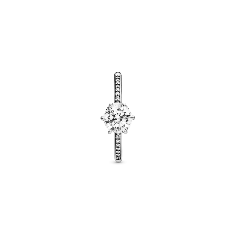 Anillo Corona deslumbrante transparente