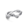 Anillo Ola Brillante Entrelazada