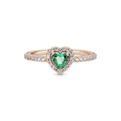 Anillo Con Un Recubrimiento En Oro Rosa De 14k Corazón Brillante Elevado