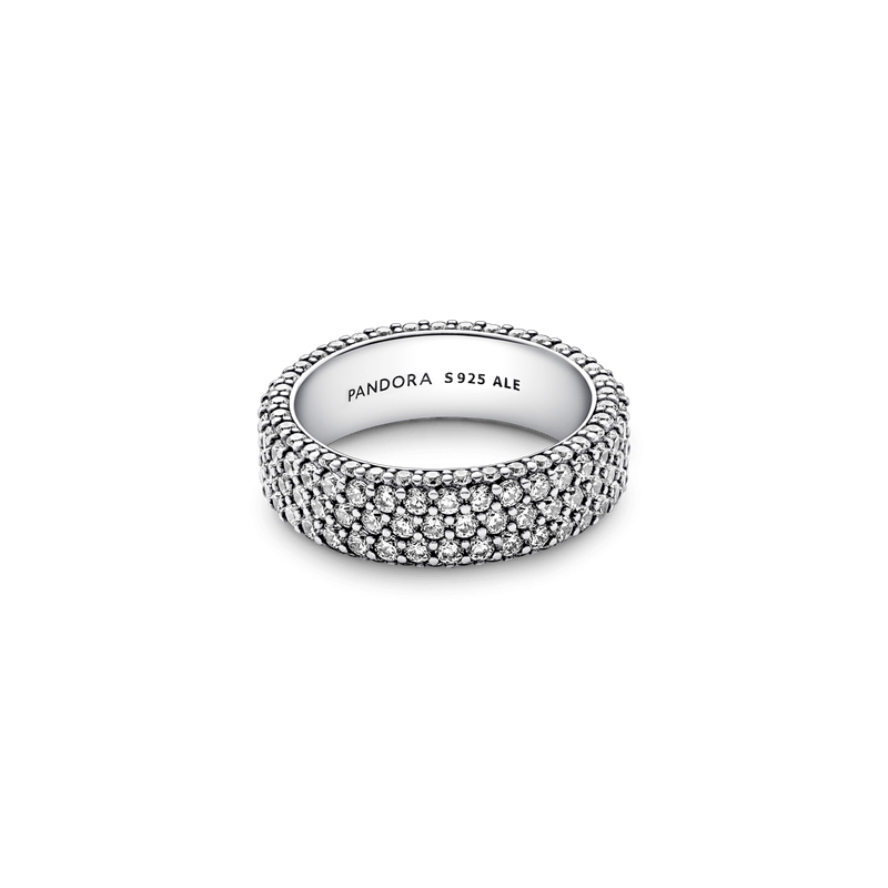 Anillo Hilera de pavé triple Pandora Timeless Pandora Plata Esterlina