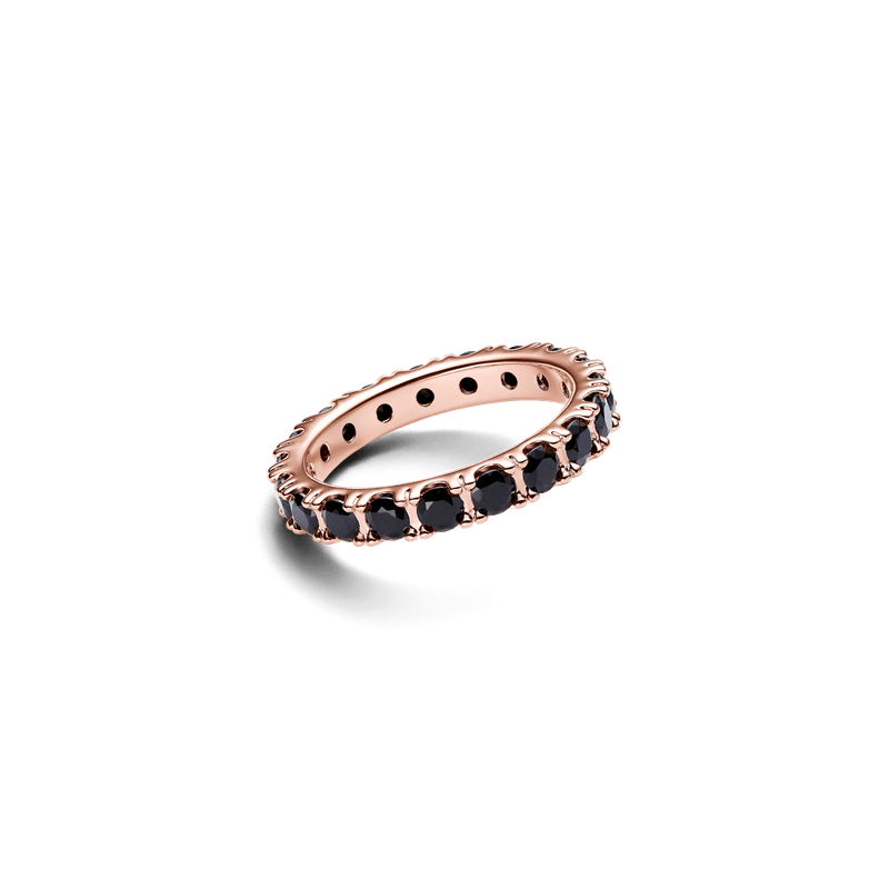 Anillo Eternity Fila Brillante Negra