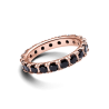 Anillo Eternity Fila Brillante Negra