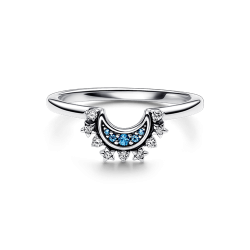 Anillo Luna Celestial Azul