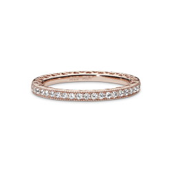 Anillo Corazones De Recubrimiento en Oro Rosa de 14k