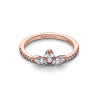 Anillo Racimo herbario reluciente Recubrimiento en Oro Rosa de 14k