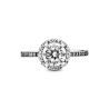 Anillo redondo con halo brillante