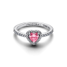 Anillo Corazón Rosa Elevado
