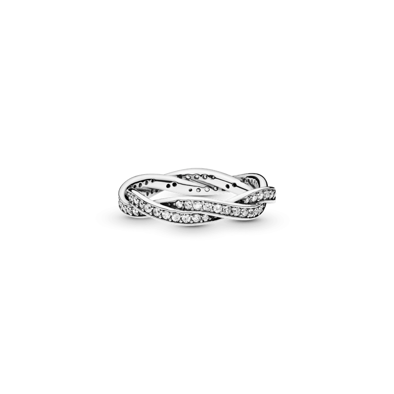 Anillo trenzado reluciente